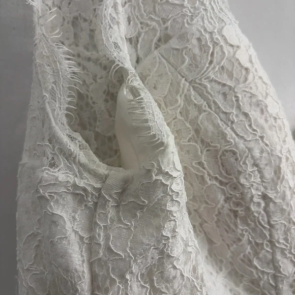 Adrianna Papell Sleeveless Bridal Dress Ivory - Picture 8 of 16